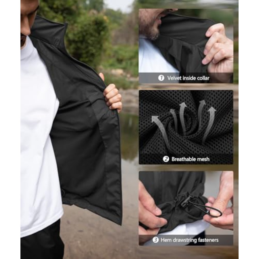 Men's Waterproof Golf Rain Sui - Fishing Rain Suit reseña y precio