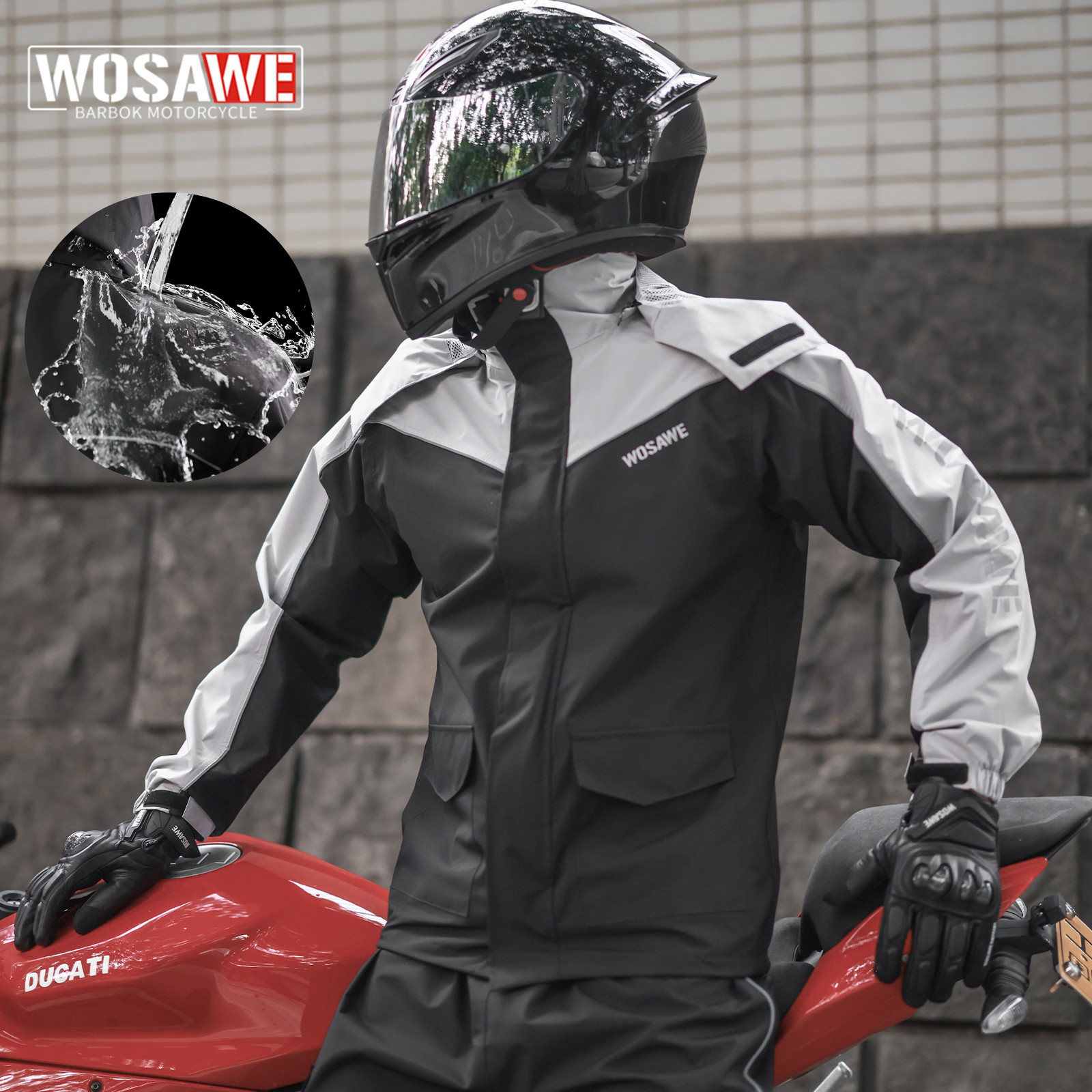 WOSAWE Motorcycle Raincoat Men - Fishing Rain Suit reseña y precio