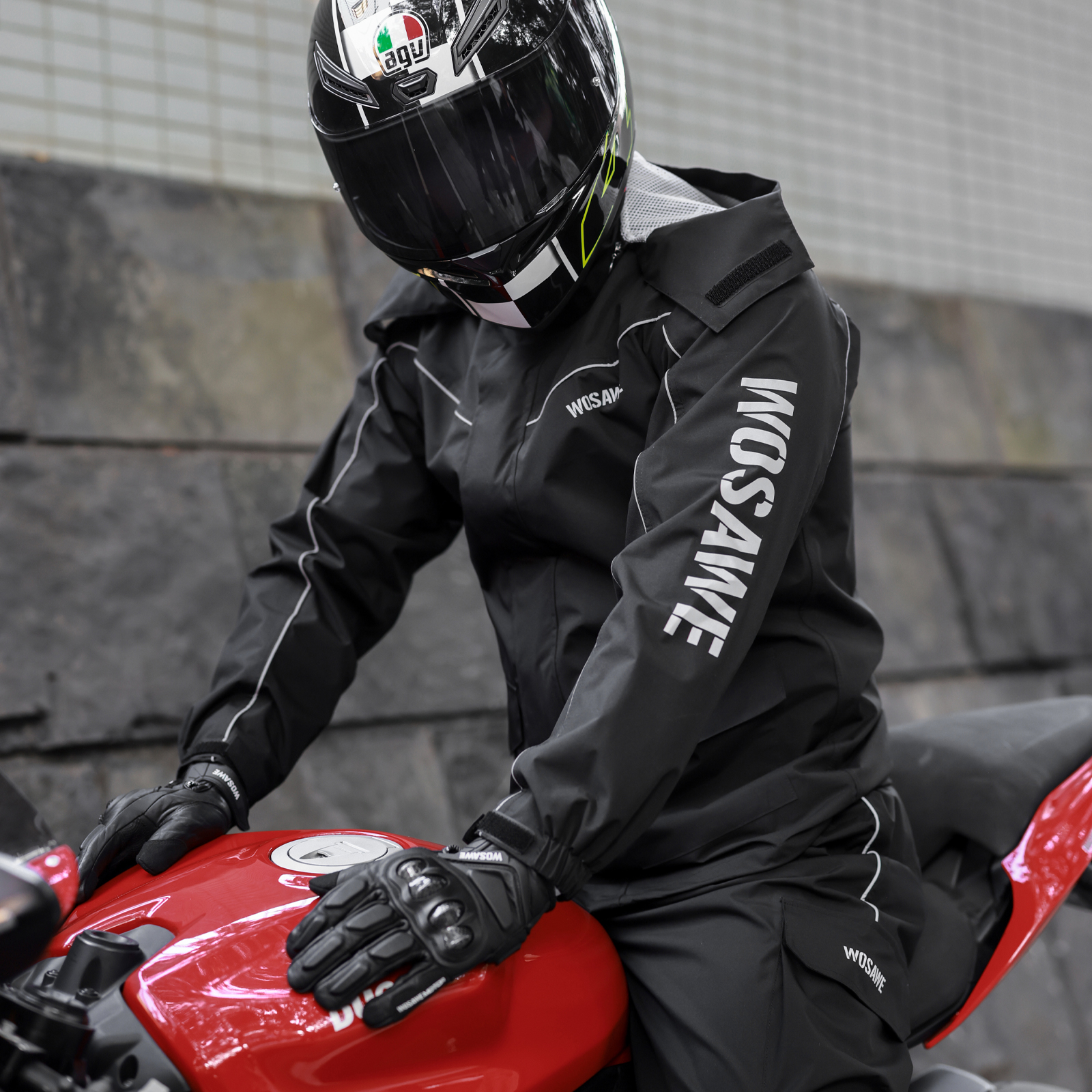 WOSAWE Motorcycle Raincoat Men - Fishing Rain Suit reseña y precio