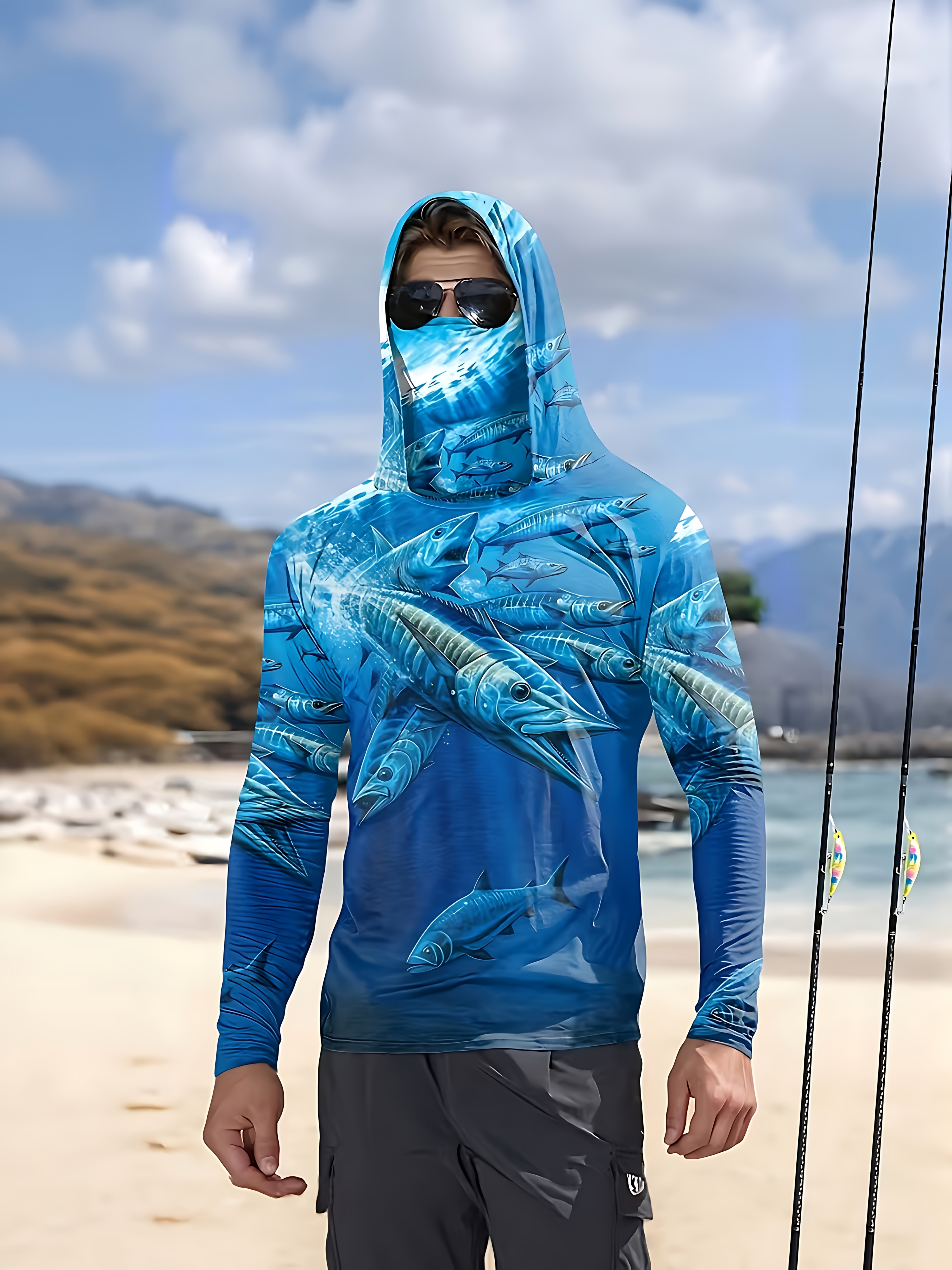 Fishing Shirt Hooded Men Fishi - Fishing Hoodie reseña y precio