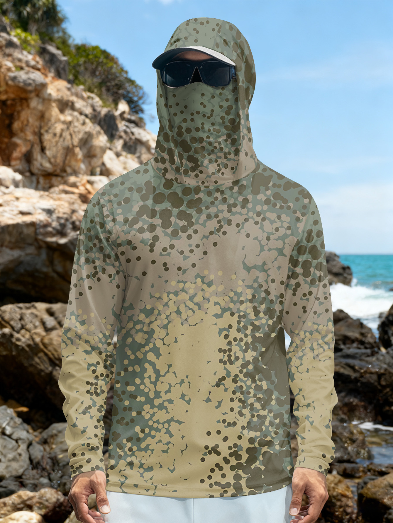 Men's Fishing Hooded Long-Slee - Fishing Shirt Uv Protection reseña y precio