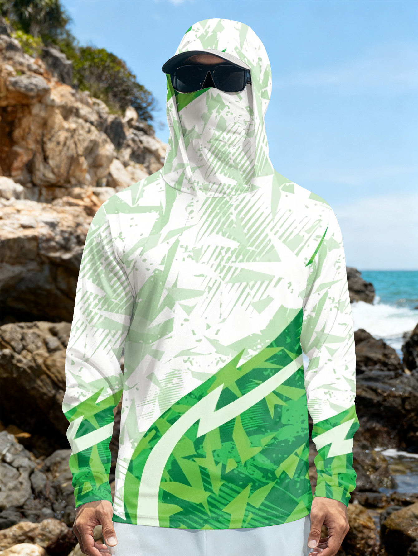 Men's Fishing Hooded Long-Slee - Fishing Shirt Uv Protection reseña y precio