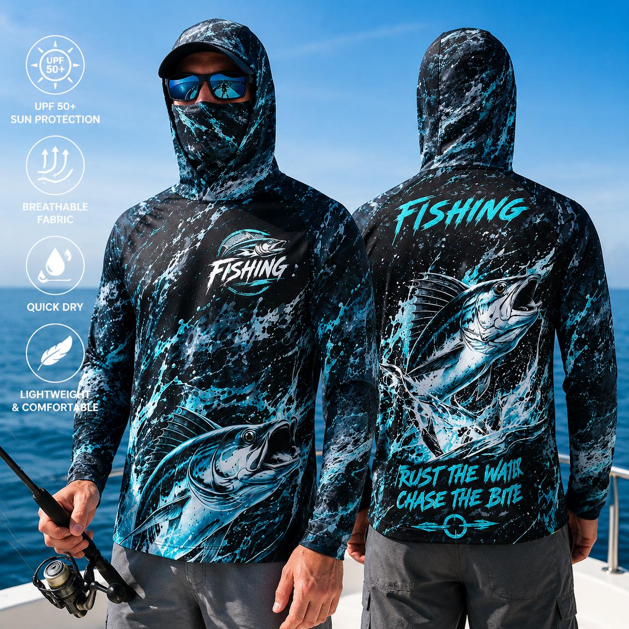 Men's Hooded Fishing Shirt UPF - Fishing Hoodie reseña y precio