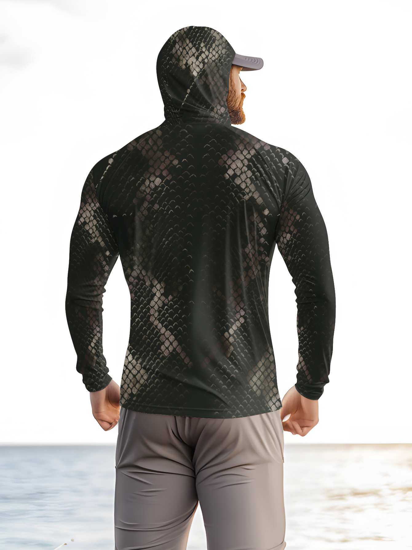 Men's Fishing Hooded Long-Slee - Fishing Shirt Uv Protection reseña y precio