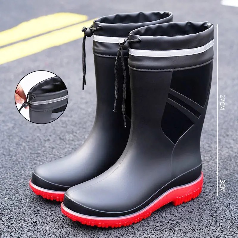 Fashion Men's Medium Tube Rain - Fishing Boots reseña y precio