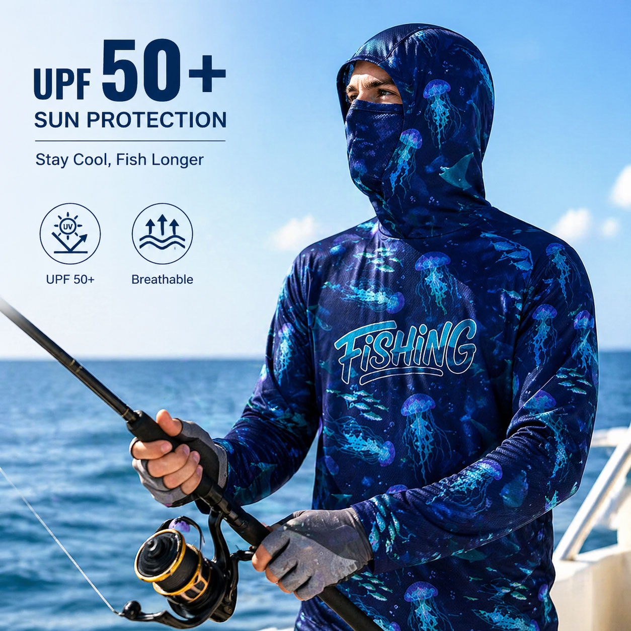 Fishing Hood Riding Tops Wear  - Fishing Hoodie reseña y precio