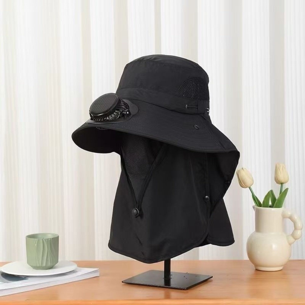 Portable Solar Rechargeable Fa - Fishing Hat reseña y precio