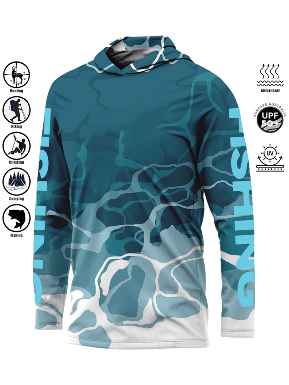 Fishing Shirt Hoodie,UPF 50+ U - Fishing Shirt Uv Protection reseña y precio