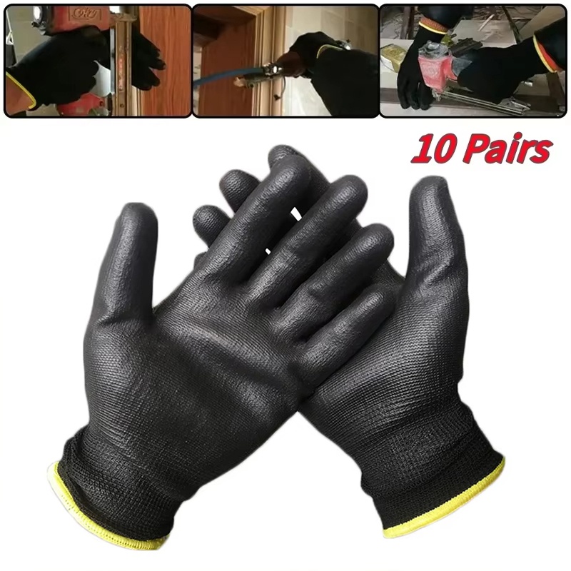 10 Pairs Durable PU Coating We - Fishing Gloves reseña y precio