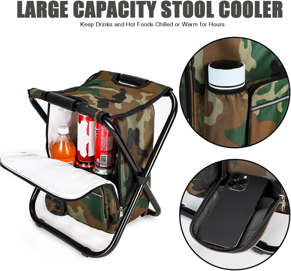 Portable Folding Camping Stool - Fishing Bag Waterproof reseña y precio